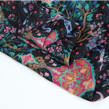 Avere copac digital de imprimare tesatura de sifon rochie camasa ткань tela telas por metrou ț de cusut ткани tissus для рукоделия