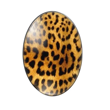 Beauty leopard de imprimare diferite texturi 10buc amestecat 13x18mm/18x25mm/30x40mm foto Oval cabochon sticla spate plat Efectuarea de constatări