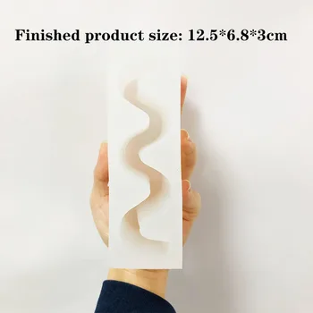 Beton Mucegai Silicon Wave Linie De Design Stilou Titular De Săpun Tava De Lut Ipsos Ciment Tava De Mucegai