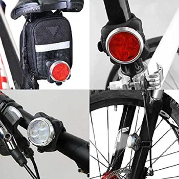 Biciclete Luminoase Bicicleta Cu 3 Led-Uri Cap Fata De Lumina 4 Moduri Usb Reîncărcabilă Clip Coada De Lumină Lampă Impermeabilă Ciclism Lumini De Coada Lumina