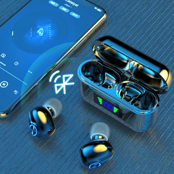 Bluetooth Căști fără Fir cu Tip-C pentru Încărcare Caz Hi Fi Impermeabil Sport Căști cheie de Control Căști Auriculare