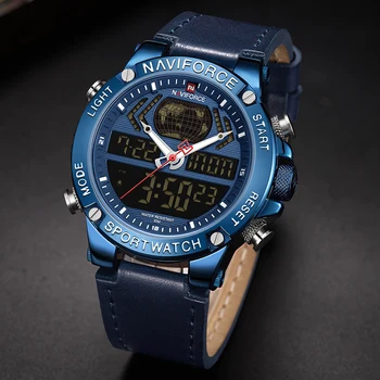 Brand de Top NAVIFORCE Ceasuri de Lux pentru Bărbați Digital Sport Militare Cuarț Ceas de mână de sex Masculin din Piele Impermeabil Ceas Reloj Hombre