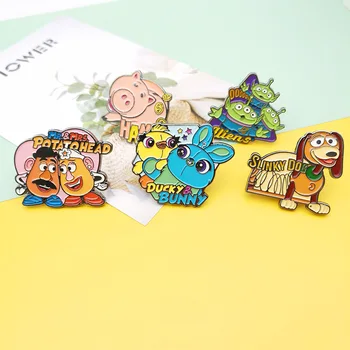 Buzz Lightyear Toy Story Desene Animate Brosa Insigna Ghiozdan Haine Pin Email Broșe Insigna Copii Bijuterii Cadou