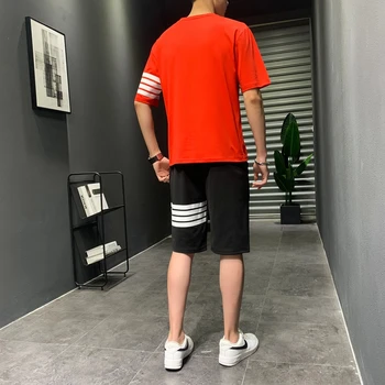 Bărbați Îmbrăcăminte T-Shirt Mens Haine Pantaloni Scurți Seturi Set De Două Piese Omul 2021 Vara Pantaloni De Trening Designer Casual, Plus Dimensiunea Moda Coreeană