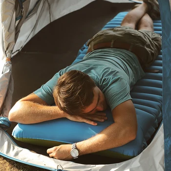 Camping Saltea Gonflabila TPU Nailon Pliant Camping Pad de Dormit Pătura de Aer Mat Cort de Dormit Perna