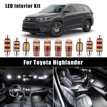 Canbus LED Interior Hartă Cupola de Lumina Lămpii numărului de Înmatriculare Kit Pentru Toyota Highlander Kluger 2001-2020 Vehicul Auto Becuri Accesorii