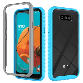 Caz de telefon Pentru LG K22 K31 K51S K40 K41S K61 K51 Q51 X420 Stylo 5 6 Catifea Q70 K40S Grele Cadru Transparent de Protecție Capacul din Spate