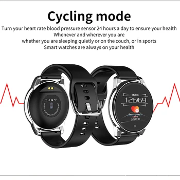 Ceas inteligent pentru Femei, Bărbați ,Ecran Color Activitate FitnessTracker Ceas cu Heart Rate Monitor ,Somn Tracker,de Urmărire GPS, 2020
