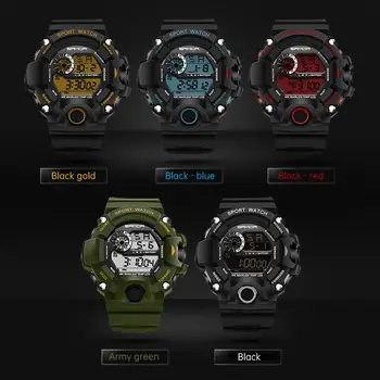 Cele mai noi Barbati Ceasuri Sport Ceas Militar de Moda Ceasuri de mana Digital cu LED-uri Impermeabil Ceasuri
