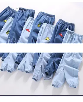 Copii, Haine noi de Vara pentru Copii Baieti si Fete Blugi Respirabil Pantaloni de Țânțari Pantaloni Stil Subțire Fată Copilul Pantaloni Pentru 1-6y