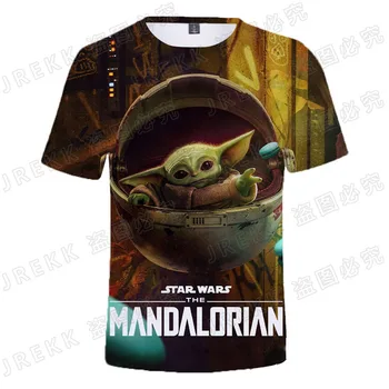 Copilul Yoda Imprimare 3D T-shirt Barbati Femei Copii Vara Tricou Rece de Moda Streetwear Cool Tricou Baiat fata de Copii Topuri Haine