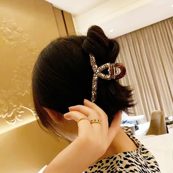 Coreea Modal Stras Perla Clip de Păr pentru Femei de Moda a Întors Capul de Rechin Clipuri Mare de Gheare de Păr