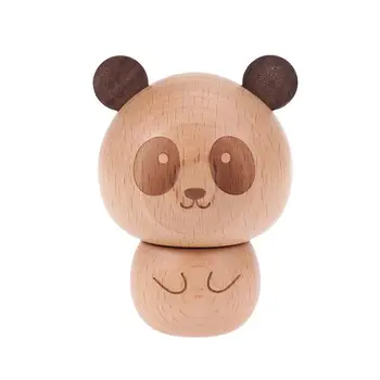 Creative Scobitoare Sticla Lemn Panda De Unică Folosință Scobitori Titularul Distractiv De Nuc, Ulm Scobitoare De Desene Animate Drăguț Scobitoare Borcan