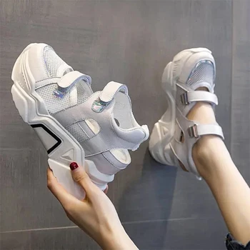 Creșterea Înălțime Briose pantofi Confort Pantofi pentru Femei cu Toc Sandale Espadrile Platforma 2021 Vara All-Meci Saboți Pană