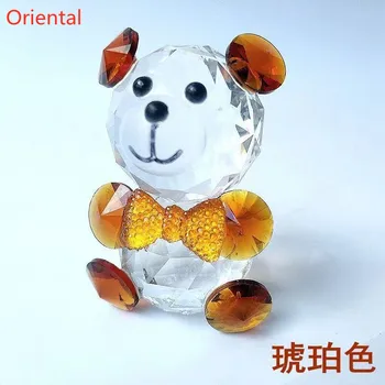 Cristal colorat Urs Figurine in Miniatura Urs Drăguț Ornament Decor Acasă Accesorii Cadou pentru Copil de Nunta de Decorare
