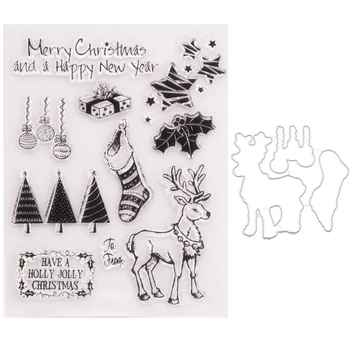 Crăciun Sigiliul Timbru cu Moare de Tăiere Stencil DIY Scrapbooking Relief Album Foto Carte de Hârtie Decor