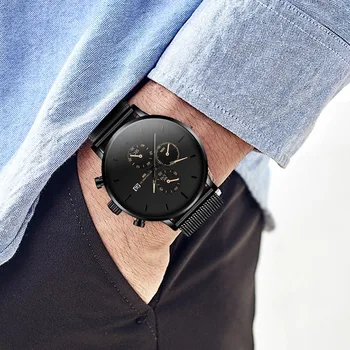CURDDEN Ceas barbati ceas ceas de mână Ceasuri Cuarț Ceas Casual Slim Plasă de Oțel rezistent la apă Ceas Sport luxry ceas pentru bărbați 2021