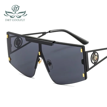 D&T 2021 Nou Scut ochelari de Soare Femei Bărbați Cadru din Aliaj de PC Degradeuri Obiectiv Rece de Lux Logo-ul de Brand Designer de Moda Negru Ochelari de Soare
