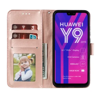 De lux din Piele PU Caz Flip Pentru Huawei Y5 Y6 Y7 Y9 Prim-2019 2018 Portofel Book Pentru Huawei P Inteligente Z Plus 2019 Acoperi Coque