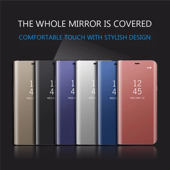 De lux Smart Mirror Caz Magnetic Flip Pentru Samsung Galaxy A12 Caz Pe SamsungA12 12 SM-A125F/DS Telefon Cover Stand de Carte Fundas