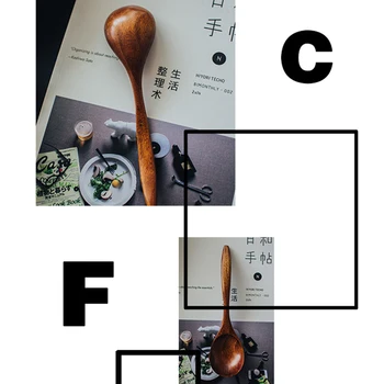 De Înaltă Calitate Din Lemn Natural Lingura Furculita Bambus Bucătărie De Gătit Mese Supa De Miere Ceai Cafea Ustensilă De Instrumente Supa-Tacamuri Lingurita
