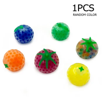 Decompresie Jucărie Creativă Fructe Mingea Frământare Muzica Transparente, Margele Colorate Stoarce de Decompresie Jucărie 1 BUC Culoare Aleatorii