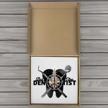 Dentist Disc De Vinil Ceas De Perete Dinți Decorative Vintage Ceas De Ceas Cabinet Stomatologic Clinica Decor De Perete Semn Dentist Asistenta Cadou