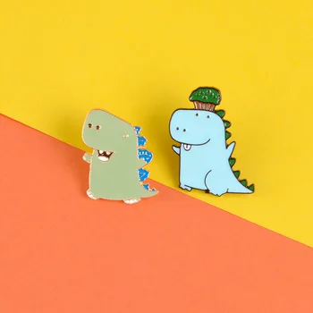 Desene animate drăguț dinozaur email brosa dinozaur drăguț decor insigna denim sac de pin rever distractiv bijuterii accesorii cadou