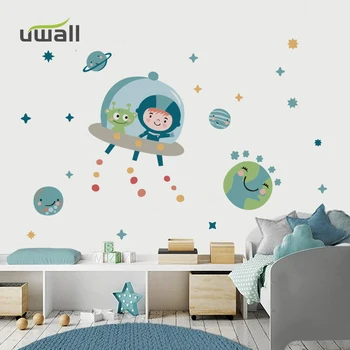 Desene animate Nava Planeta Autocolante de Perete Pentru Camere de Copii, Băieți Dormitor Decor Decor de Perete autoadeziv Anime Autocolant Decor Acasă