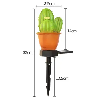 Design delicat Solare cu LED-Spike Lampa de Multi-funcție Practice Cactus de Control al Luminii în aer liber, Grădină, Curte, Teren de Lumina