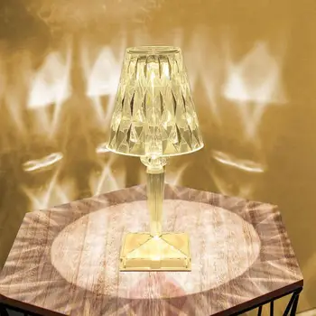 Designer de Diamant Lampă de Masă cu LED-uri Moderne Lămpi Pentru Decorare Dormitor Romantic Clar Abajur Living Art Deco Lumini de Noapte