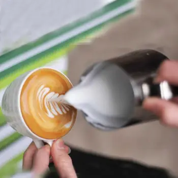 Din Oțel Inoxidabil De Spumare Cafea Ulcior Trage De Flori Ceașcă De Lapte Cappuccino Oală Cești De Espresso Latte Art Spumant De Lapte Spumare Ulcior
