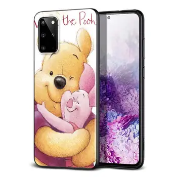 Disney Winnie the Pooh pentru Samsung S20 FE Ultra Plus A91 A81 A71 A51 A31 A41 A21S A72 A52 A42 A02S Negru Moale Caz de Telefon