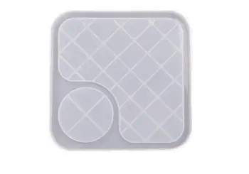 DIY Cristal Rășină Epoxidică Mucegai Tavă de mic Dejun Cina Placă Oglindă Mucegai Silicon Pentru Rășină Resin Art Decor Acasă