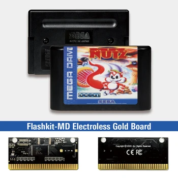 Domnul Nutz - EUR Eticheta Flashkit MD Electroless Aur PCB Card pentru Geneza Sega Megadrive Consolă de jocuri Video