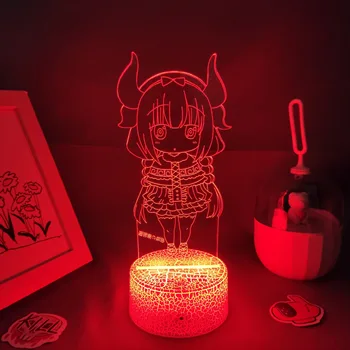 Dor de Kobayashi Dragon Menajera Lampă de Lavă Anime Drăguț Figura USB Led Manga RGB Lumini de Noapte Ziua de nastere Cadouri de Pat Cameră de jocuri de Masă Decor