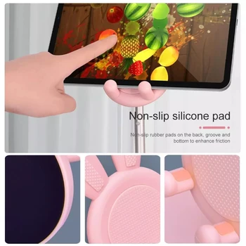 Drăguț Bunny Sytle Reglabila de Birou cu Suport pentru Telefon Desktop Portabile Tablet Suport de Telefon Stand Pentru iPhone iPad Comprimat