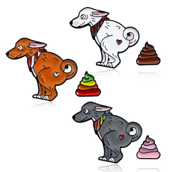 Drăguț Câine Greu De Email Ace Colecta Animale Amuzant Metal Desene Animate Brosa Rucsac Pălărie Sac Guler Rever Insigne Moda Bijuterii Cadouri