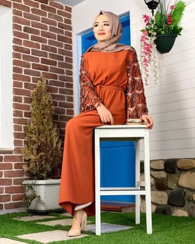 Dubai Arabe Musulmane Hijab Rochie de Femei Sequin Ciucure Dantela-up Leagăn Mare Abaya India Marocan Caftan Caftan Halat de Haine Islamice