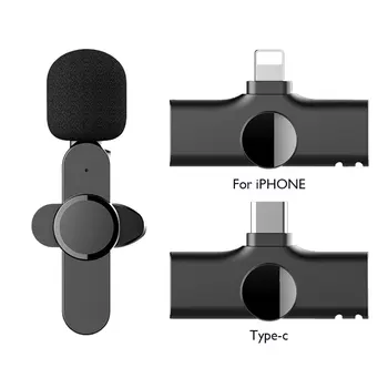 EP033 Wireless Lavaliera Microfon Mini Rever ClipMic Înregistrare Vlog Interviu pentru iPhone, Smartphone Android Înregistrarea în aer liber