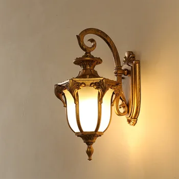 European stil retro de Perete LED Lumina impermeabil grădină în aer liber tranșee lampa vintage pridvor Lampa E27 iluminat WF