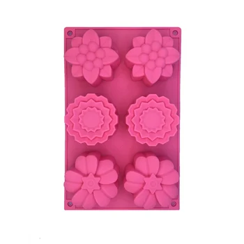 Feiqiong Florale Tort Mucegai de Flori Drăguț Forma de Copt Decorarea Matrite DIY Silicon Budinca de Ciocolata Bakeware Matrite de Culoare Aleatorii