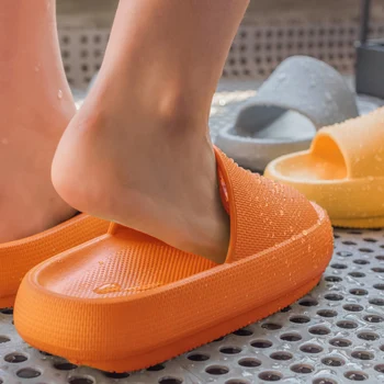 Femei De Moda De Vară Papuci De Casă Slide Sandale Plaja Tocuri Inalte Duș Grosime Talpă Moale Bărbați, Femei, Băieți Fete De Baie, Pantofi