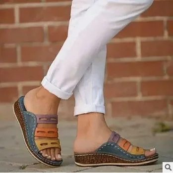 Femei Sandale 2021 Pene De Pantofi Pentru Femei Sandale Cu Toc Pantofi De Vara 2020 Flip Flop Încăltăminte Într-Sandale Cu Platforma