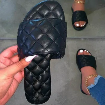 Femei Sandale Pantofi de Vara Pentru Femei Black Flat Ladies Beach Sandles Designer de Lux pentru Femei Sandale Sandalias Mujer Încălțăminte