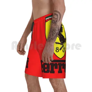 Ferrari Beach Shorts Pentru Bărbați Pantaloni De Plajă Înot Trunchiuri Logo-Ul Masina De Curse De Lux