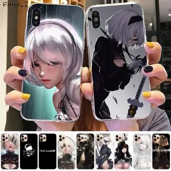 FHNBLJ Anime nier automate Caz de Telefon Acoperă pentru iPhone 8 7 6 6S Plus X 5S SE 2020 XR 11 12 pro XS MAX