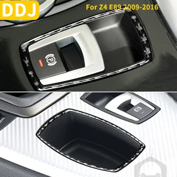 Fibra de Carbon Pentru BMW Z4 E89 2009-2016 Roadster Frânei de parcare Electronice Butonul Media Butonul Trim Cadru Autocolant de Interior Accesorii