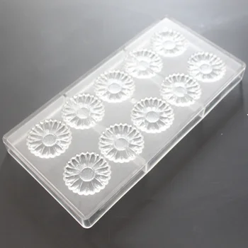 Floarea de Ciocolata Policarbonat Mucegai 3D DIY Forme pentru Copt PC Flori Bomboane Tava