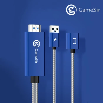 GameSir GTV100 Mobil de Afișare HDMI Cablu Adaptor 1920x1080P Transmisie pentru iPhone / iPad cu Ecran de Sincronizare
